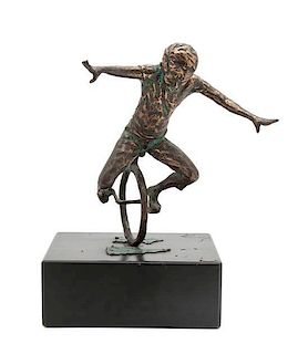 A Bronze Sculpture Height overall 14 3/4 inches.