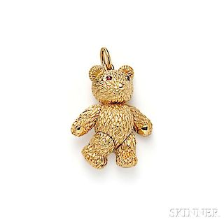 18kt Gold Teddy Bear Pendant