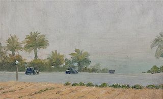 Martin Leisser, (American, 1846-1940), Pacific Ocean Fog, Santa Monica Park Drive, 1933