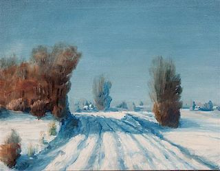 Artist Unknown, (early 20th century), A Snowy Road