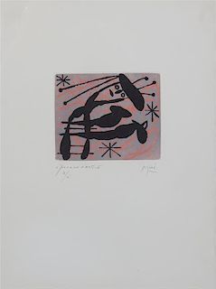 Joan Miro, (Spanish, 1893-1983), Suite la Bague d'Aurore, 1957