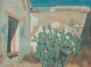 J. McGhee, (20th century), Desert Home, 1986