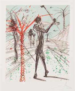 Salvador Dali, (Spanish, 1904-1989), The Golfer and Football, two works from the Sports portfolio