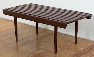 George Nelson Style Wood Slat Bench