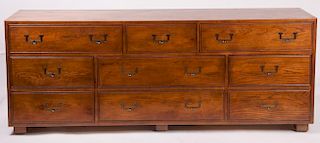 Henredon Artefacts Oak Nine Drawer Dresser