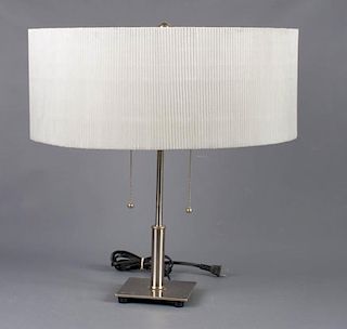 Chrome Table Lamp With Double Pull Chain