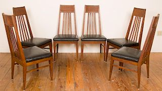 Slat Back Dining Chairs, Set of Six (6)