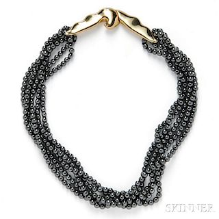 18kt Gold and Hematite Bead Necklace, Paloma Picasso, Tiffany & Co.