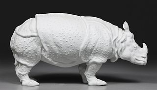 Nymphenburg Bisque Porcelain Clara Rhinoceros