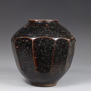 Antique Korean Brown Glazed Stoneware Vessel