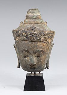 Khmer Bronze Head of Buddha