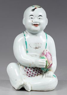Chinese Porcelain Baby Sculpture