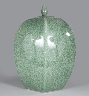 Chinese Celadon Covered Vase