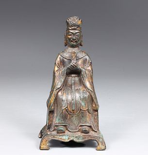 Antique Chinese Bronze Seated Figure