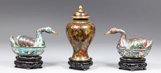 Group of 3 Chinese Cloisonne