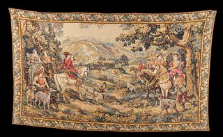 Large Point de Loiselles French Tapestry