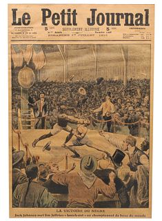 Le Petit Journal Jack Johnson Vs. Jim Jeffries Boxing Match