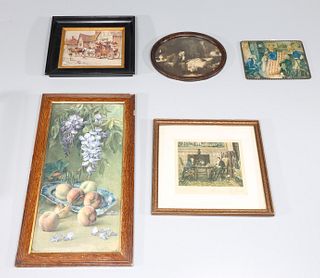Group of Five Antique Artworks