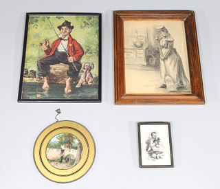 Group of Four Vintage Artworks