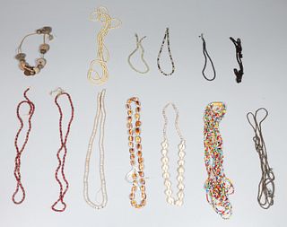 Group of Fifteen Vintage Beaded Necklace Assortment