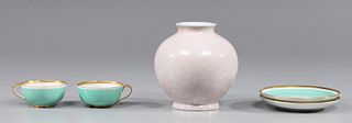 Group of Five KPM Porcelain Demitasse and Vase