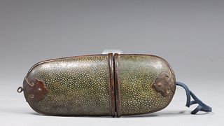 19th Century Chinese Shagreen Tobacco Case