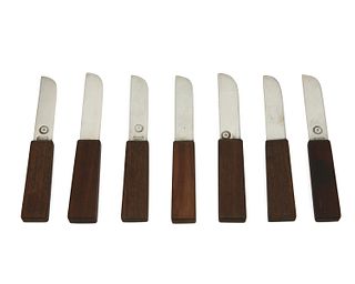 A set of William Spratling rosewood butter knives