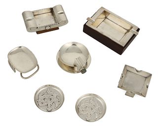 A group of William Spratling sterling silver ashtrays
