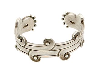 A William Spratling silver cuff bracelet