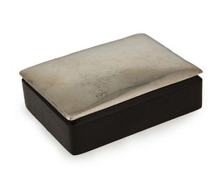 A William Spratling silver and rosewood lidded box