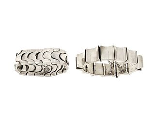 Two Antonio Pineda silver bracelets
