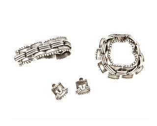 A group of Hector Aguilar silver jewelry