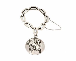A Margot de Taxco Capricorn "Zodiac" charm bracelet