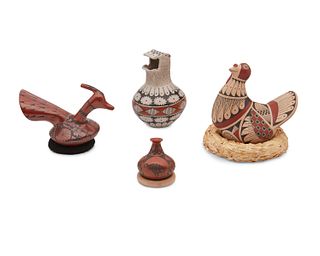 Four Mata Ortiz pottery items