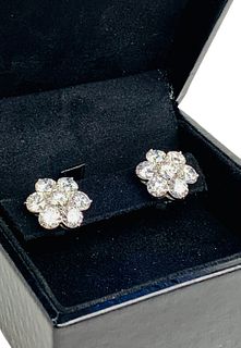 Pair of Diamond Cluster earrings