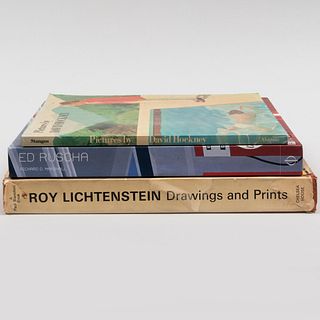 Group of  Three Books on Ed Ruscha, David Hockney and Roy Lichtenstein