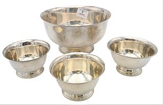 Group of Four Sterling Silver Bowls