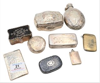 Group of Nine Silver Boxes