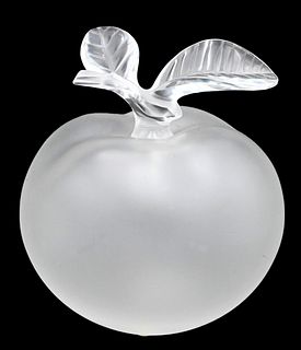 Large Lalique "Apple" Crystal Perfume Bottle