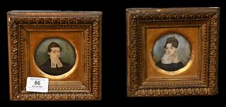 A Pair of Mini Paintings on Ivory