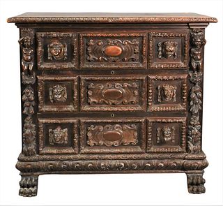 Continental Style Three Drawer Chest