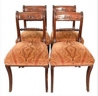 Set of Four Duncan Phyfe Mahogany Side Chairs