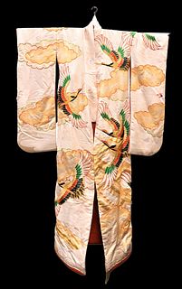 Japanese Silk-Embroidered Kimono