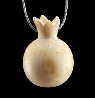 Rare Ancient Egyptian Ivory Bead Pomegranate Form