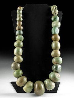 Necklace w/ Ancient Olmec Maya Jade Beads