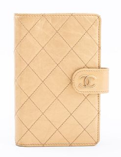 Chanel Quilted Gold-Tone Leather Wallet