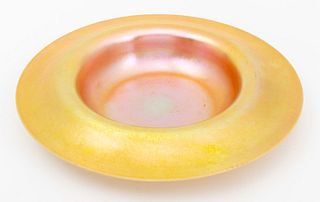 Steuben Gold Aurene & Calcite Glass Bowl