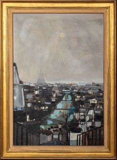 Rorsalo Signed 'Parisian Cityscape' Oil on Canvas
