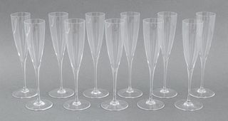Baccarat Crystal Champagne Flutes, 11