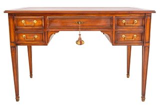 Directoire Style Blond Mahogany Writing Table Desk